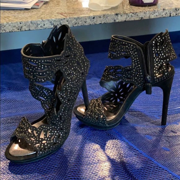 crystal black heels